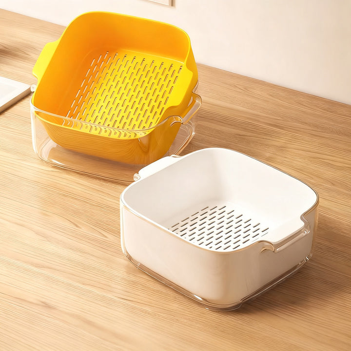Double Layer Strainer, Plastic, Large Format