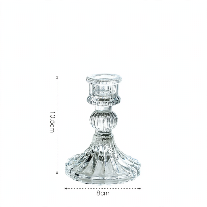 Hexagonal glass candle holders, Nordic style