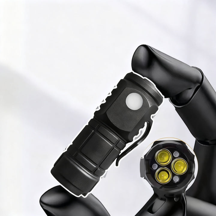 LED flashlight, rechargeable, 13–29 cm