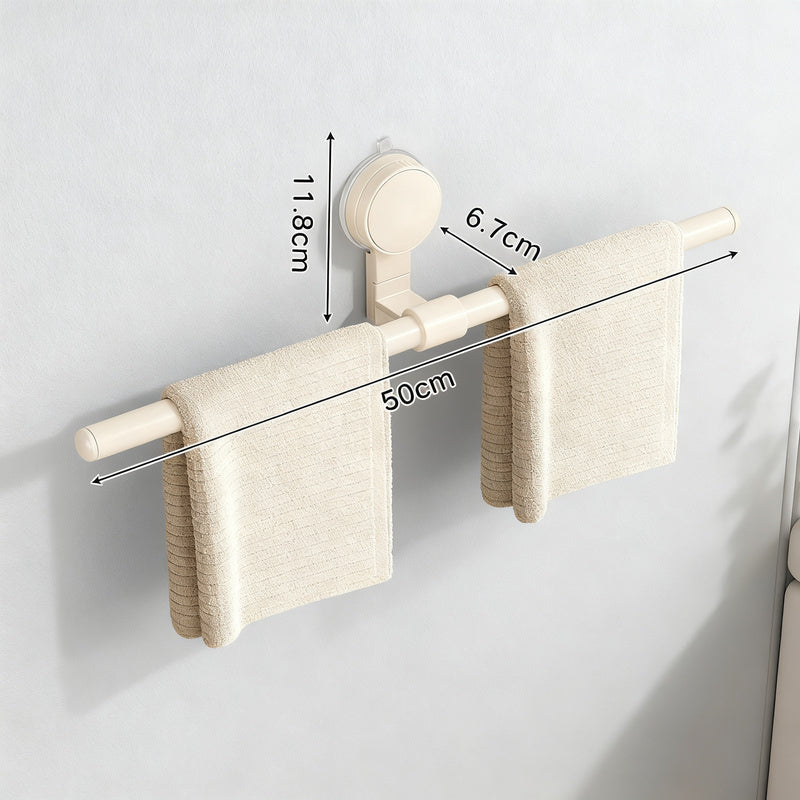 Extendable towel bar with suction cup
