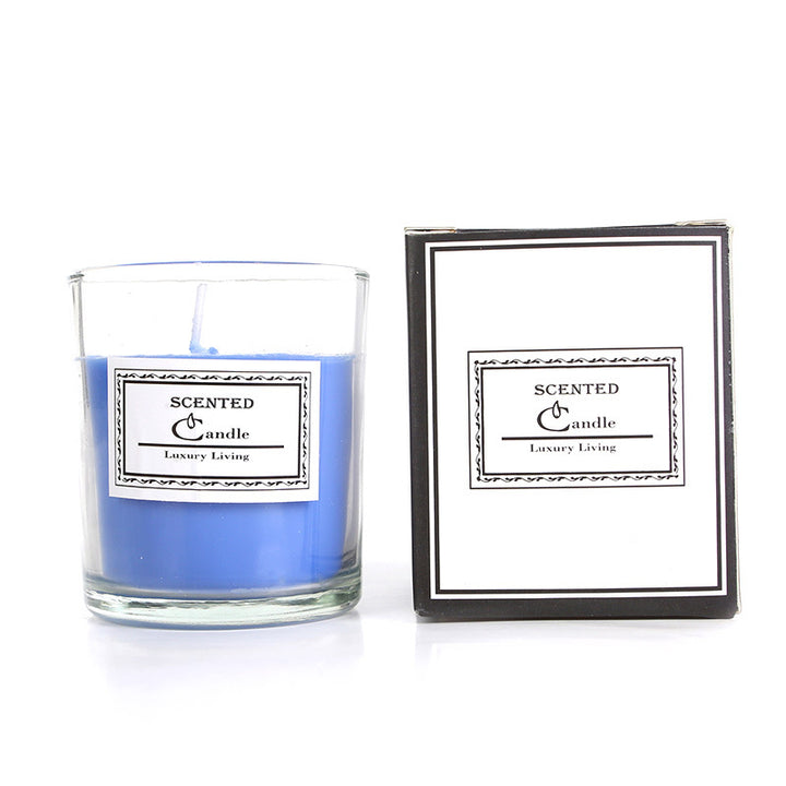 Scented candle from soy wax, cylinder