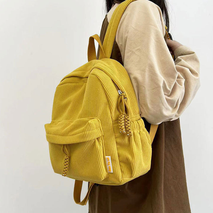Women's backpack, cord, 20–35 L, for 13-inch laptop