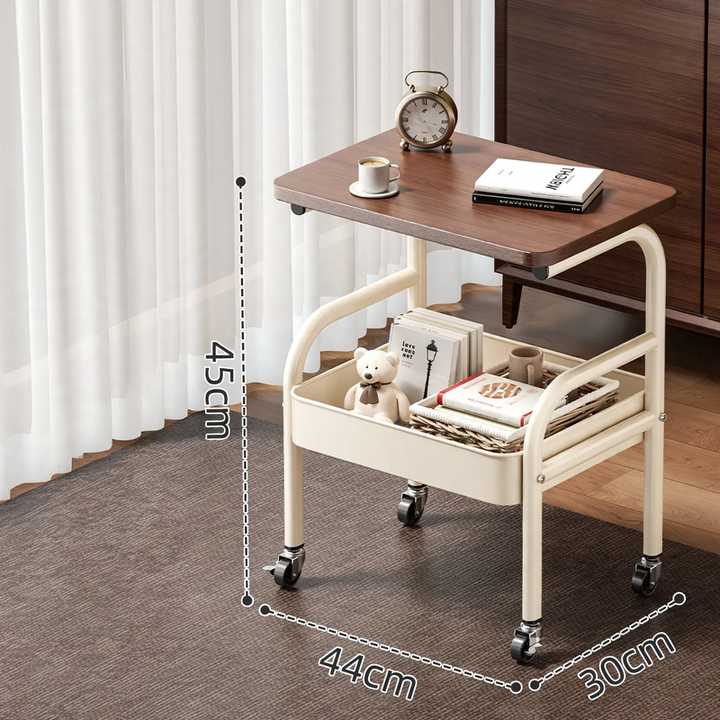 Mobile storage cart with wheels