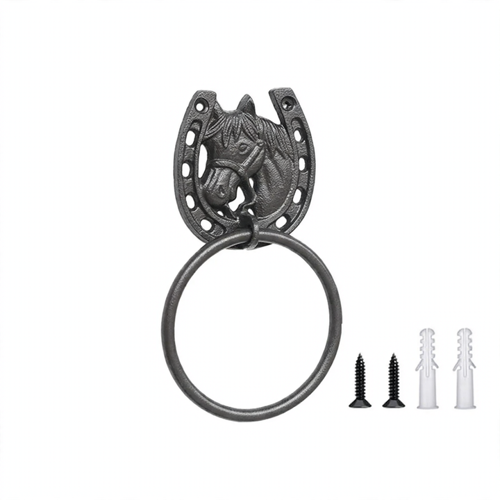 Cast iron wall bracket for towels and paper
