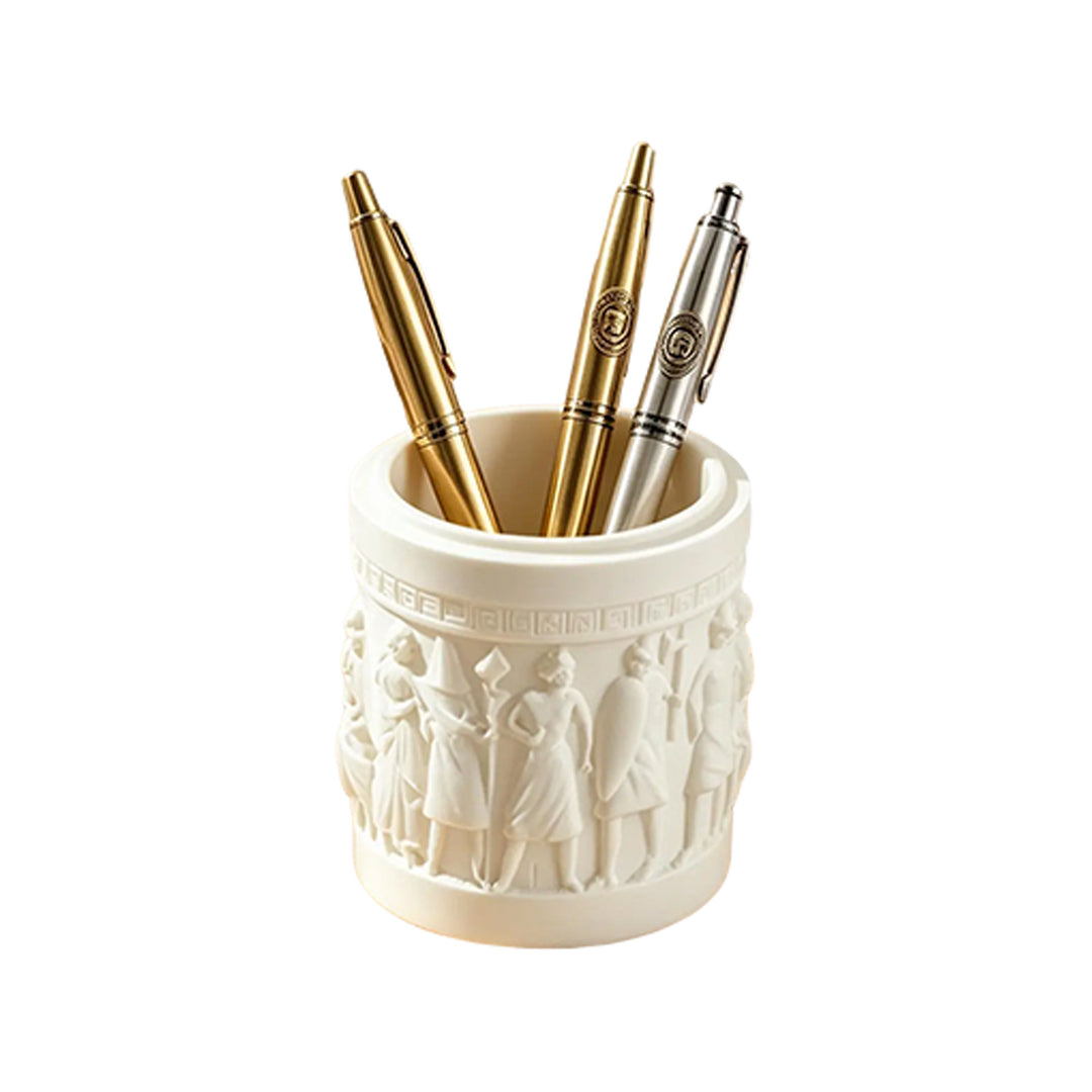 Marker holder with Roman flat relief design