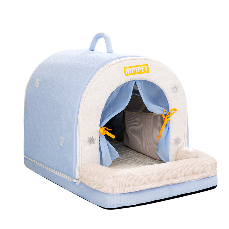 Ventilated pet bed for summer and year-round