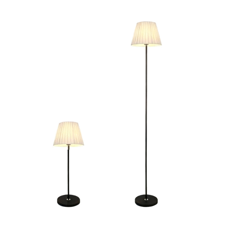 Floor lamp with fabric shade, Nordic style
