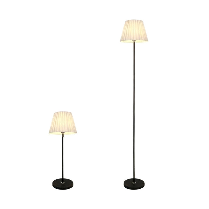Floor lamp with fabric shade, Nordic style