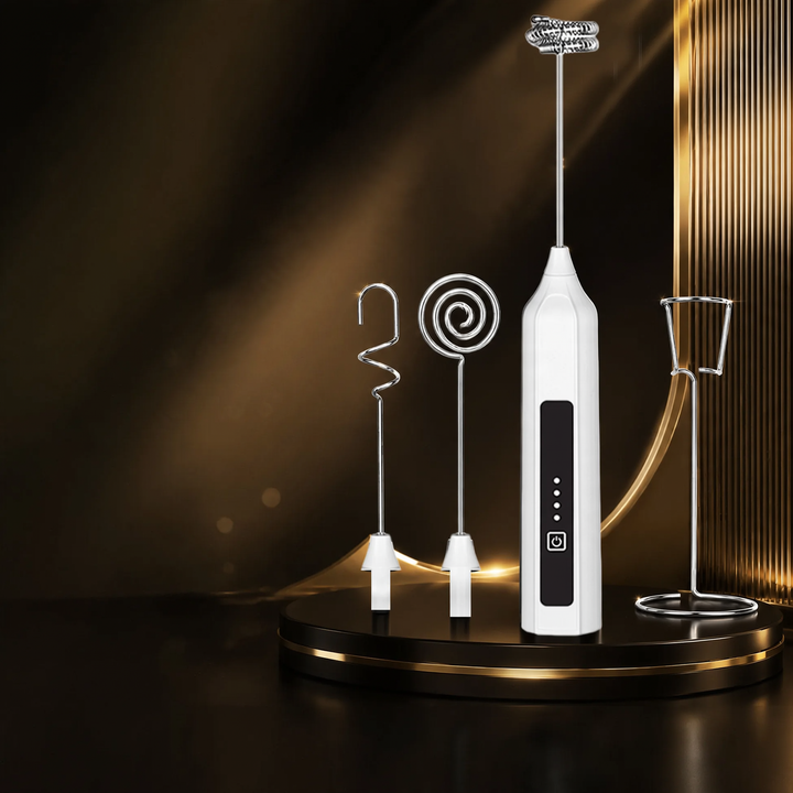 Electric milk frother, rechargeable