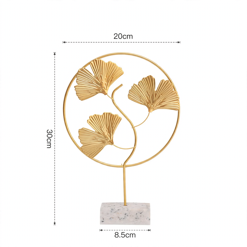 Metal leaf decoration in Nordic style