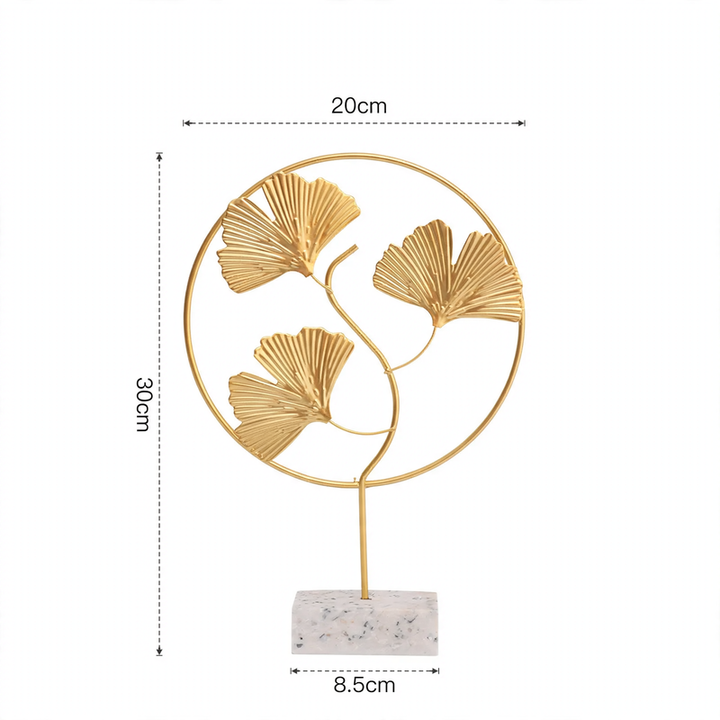 Metal leaf decoration in Nordic style