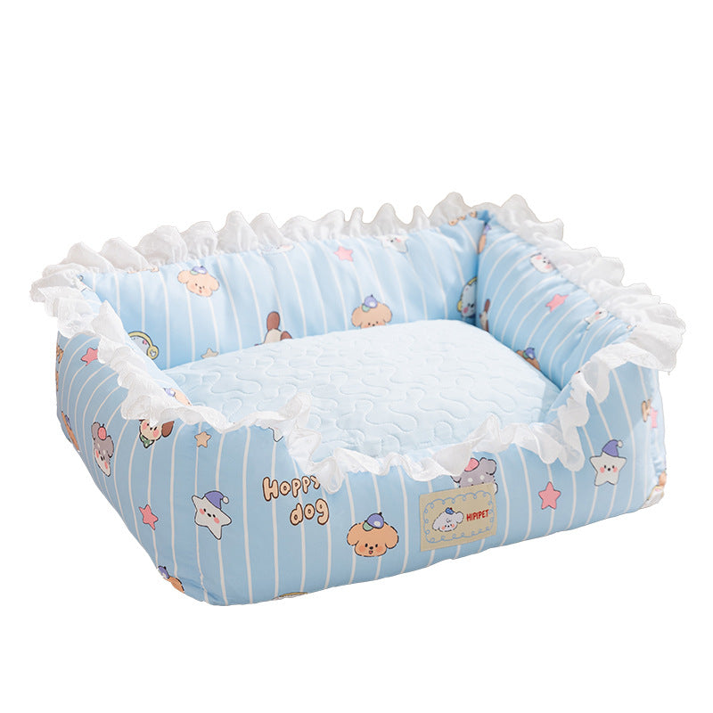 Dog bed with pillow, breathable, 4 seasons