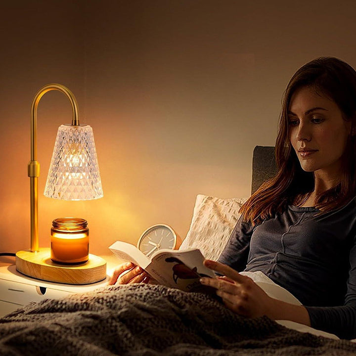 Wood aroma wax melting lamp, conical, dimmable