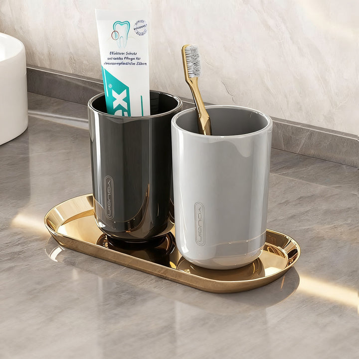 Portable toothbrush cup made of plastic