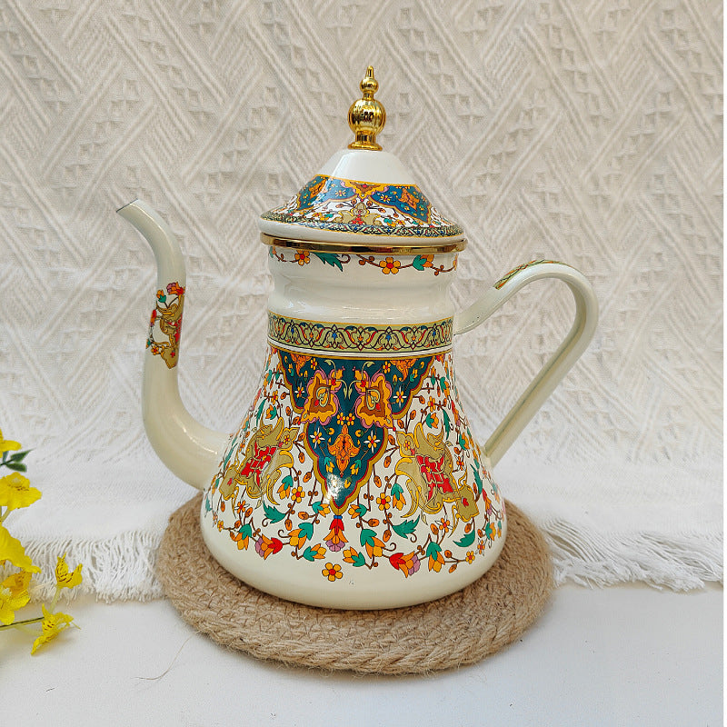 Enamel Coffee Pot with Gooseneck, 1.2–1.5 L