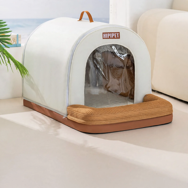 Ventilated pet bed for summer and year-round