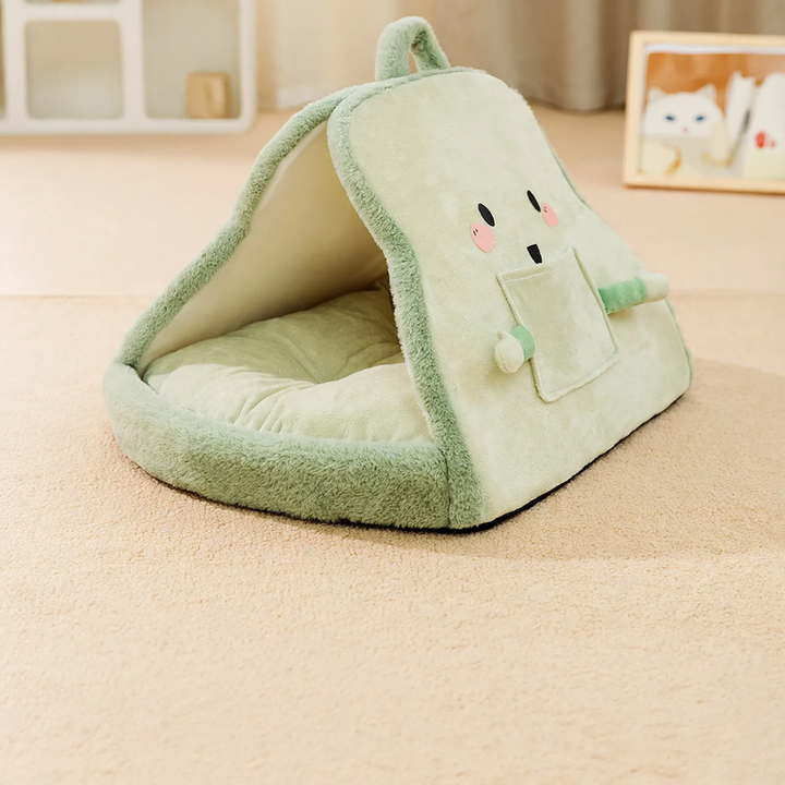 Pet bed with roof, PP cotton, closed