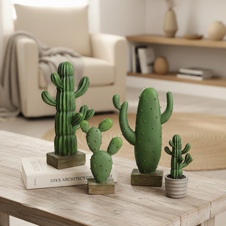 Resin decorative figure cactus, Nordic design