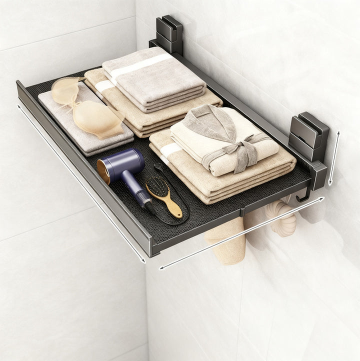 Foldable drying rack with suction cup made of aluminum
