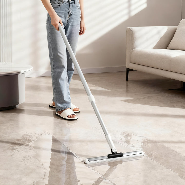 Water scraper and broom 2-in-1