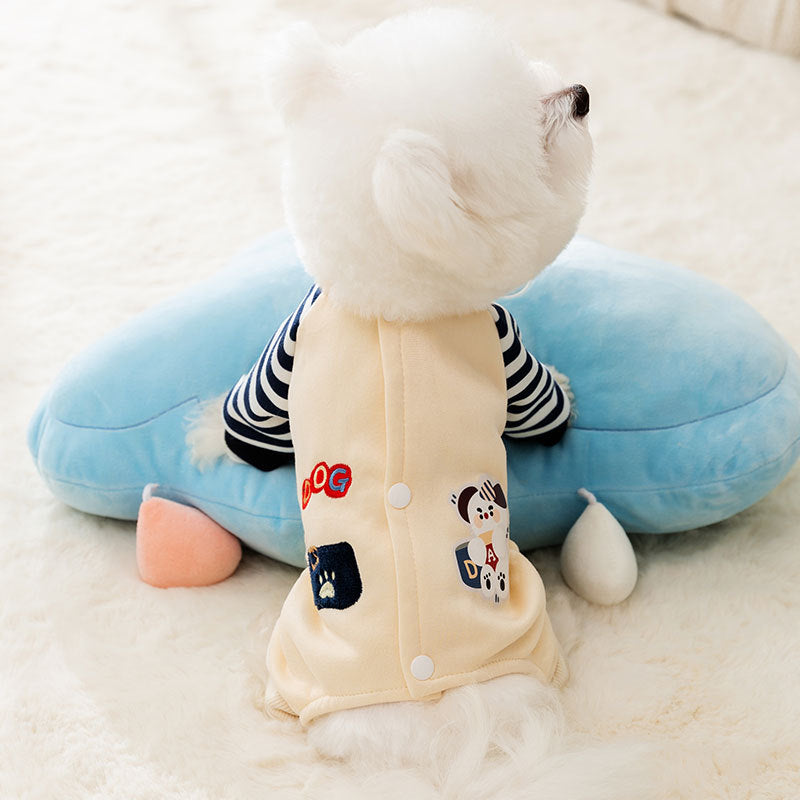 Four-legged hooded sweatshirt for small dogs