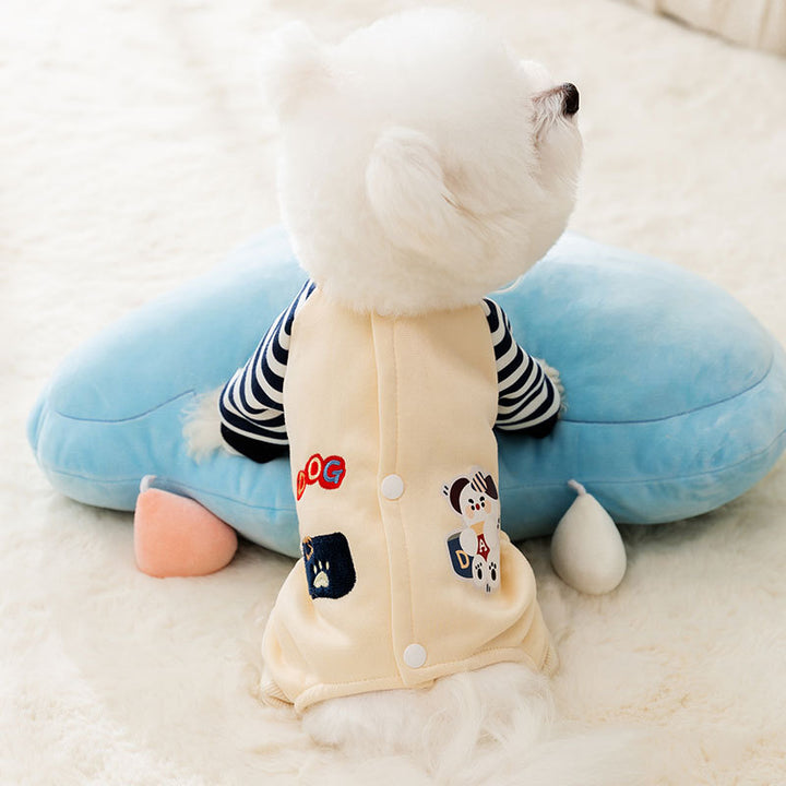 Four-legged hooded sweatshirt for small dogs