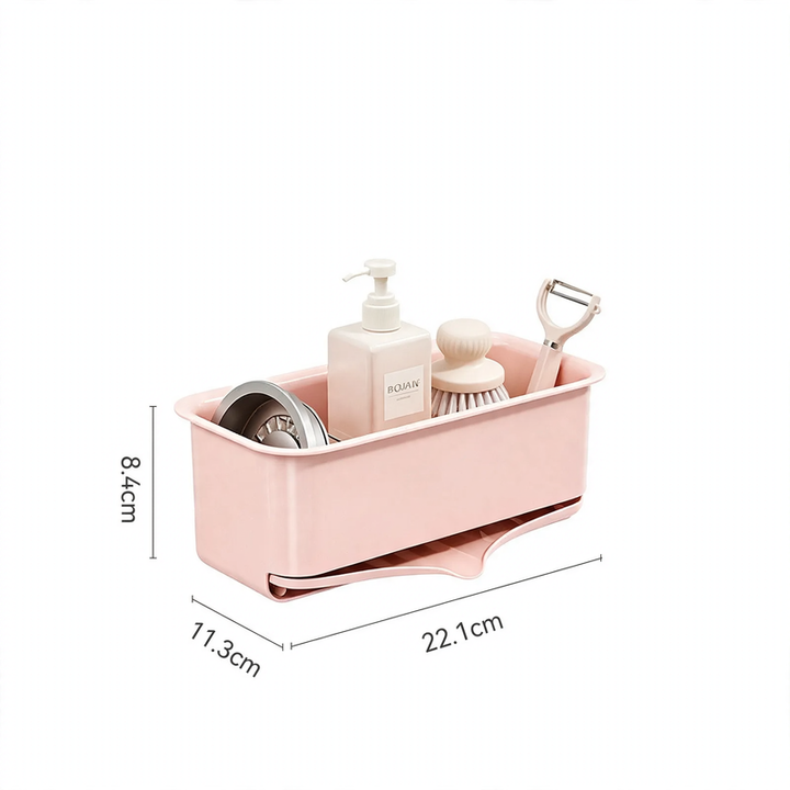 Kitchen drying rack with drip tray, wall mountable