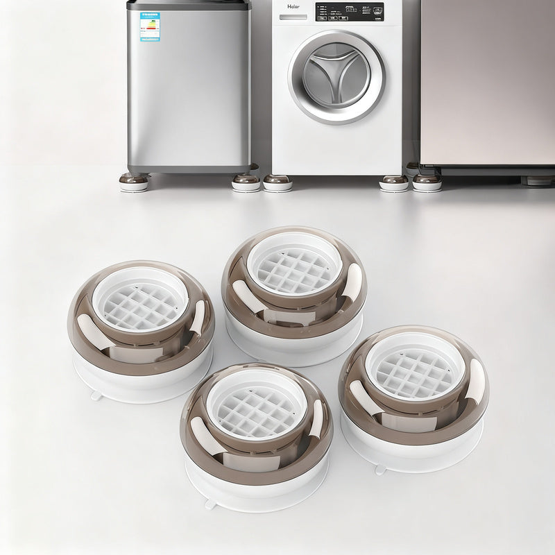 Wedge supports for washing machines with suction cups