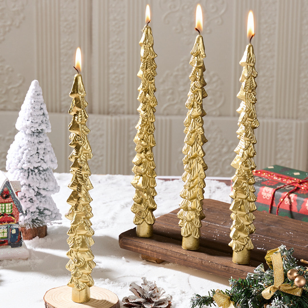 Christmas tree scented candle, handcrafted