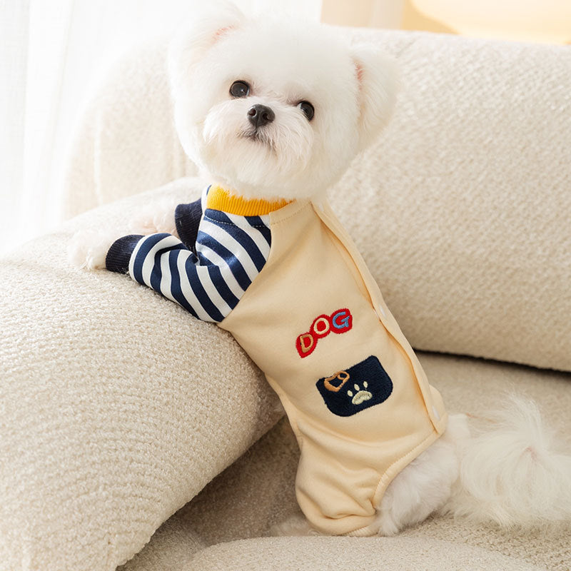 Four-legged hooded sweatshirt for small dogs