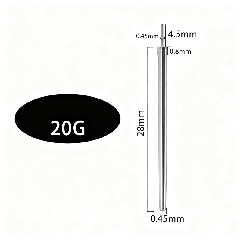 Titan-Piercing rod, flat base, internal thread