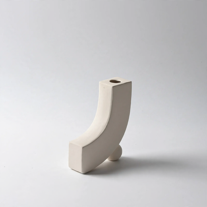 Ceramic Flower Vase, White, Nordic Style