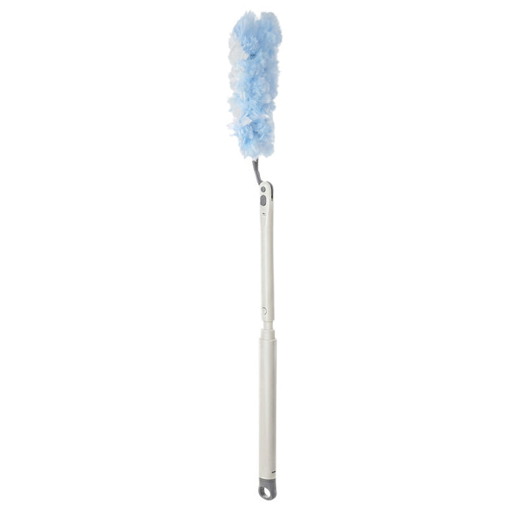 Telescopic dust duster with interchangeable brushes