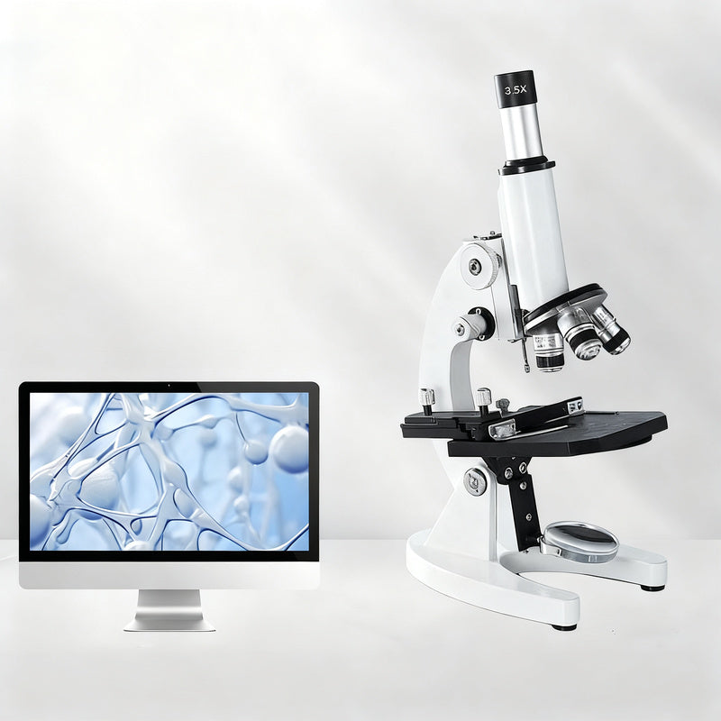 Student microscope with LED lighting