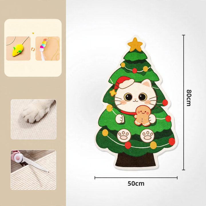 Christmas scratching board for cats, 50×80 cm