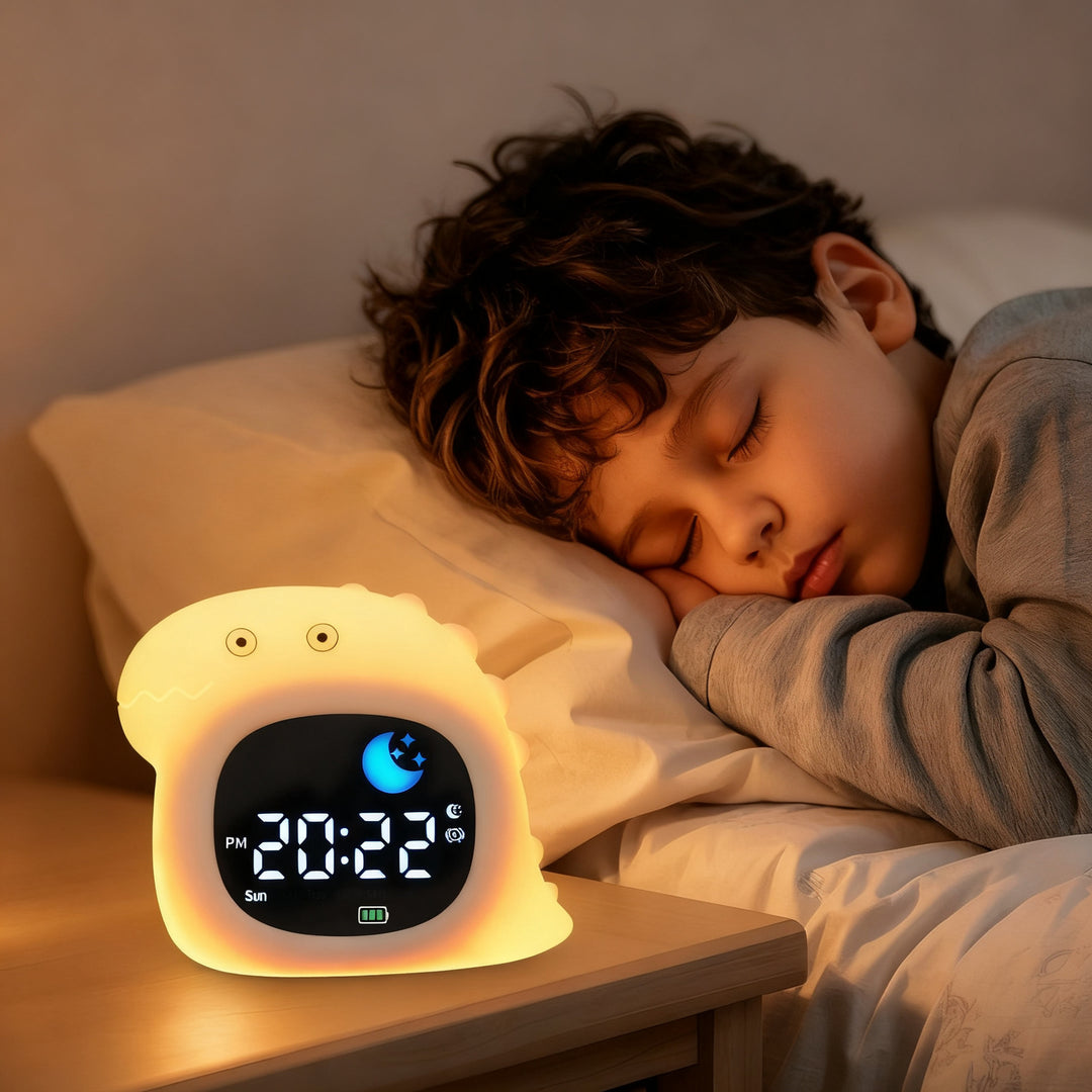 Children's alarm clock with LED light and alarm function