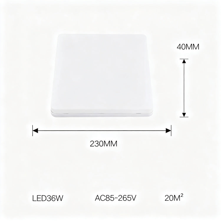 LED ceiling light round, modern, for damp rooms