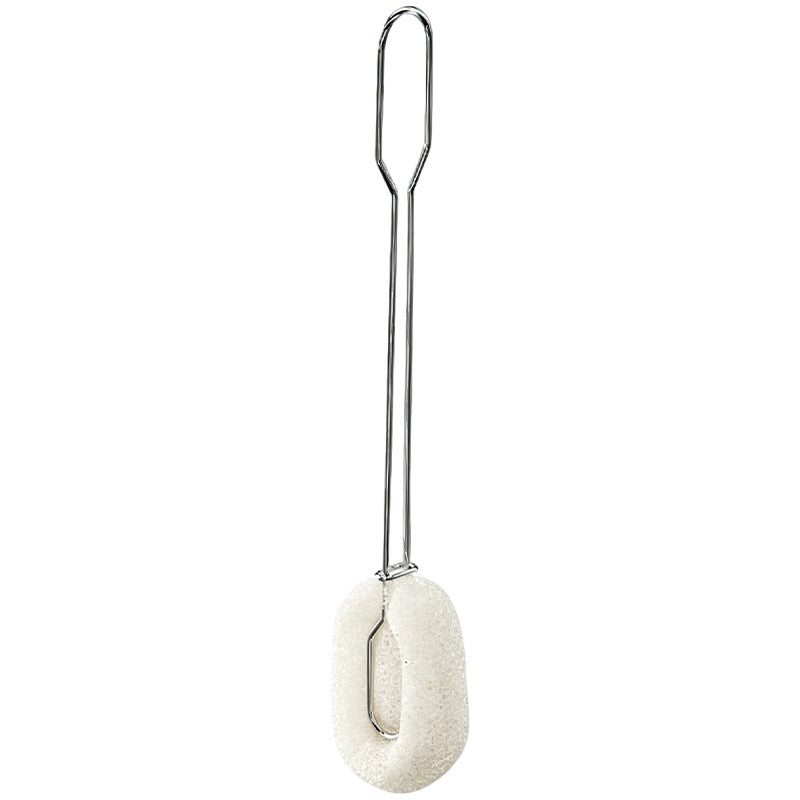 Long handle brush made of stainless steel with sponge