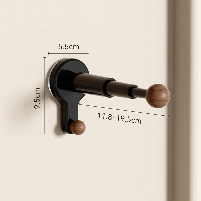 Wall-mounted laundry hanger, extendable, no drilling