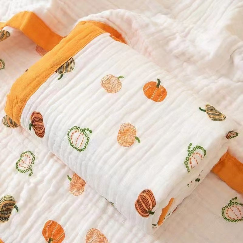 Cotton bath towel, 4-ply, with patterns
