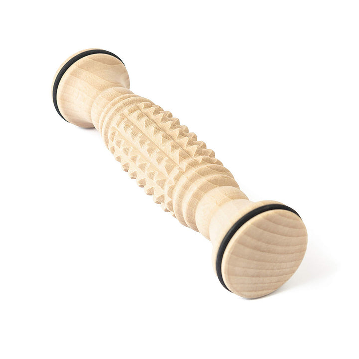 ALPENHAUCH - Foot massage roller made of real wood with acupressure mat