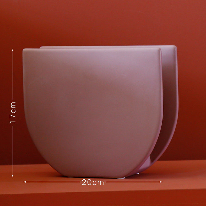 Ceramic flower vase, Nordic design