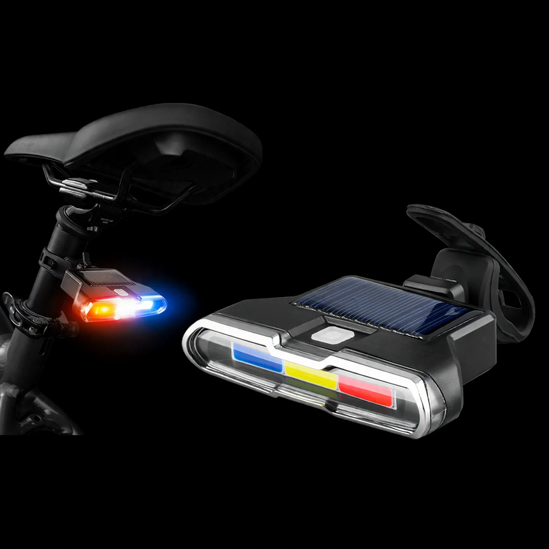 Bicycle rear light three colors, USB charging, waterproof