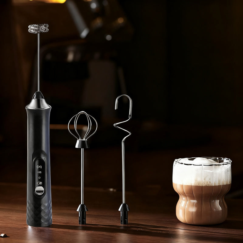 Electric milk frother, USB-C, multiple functions