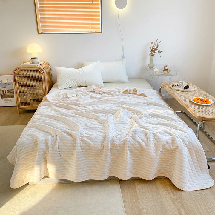Cotton summer blanket, machine washable