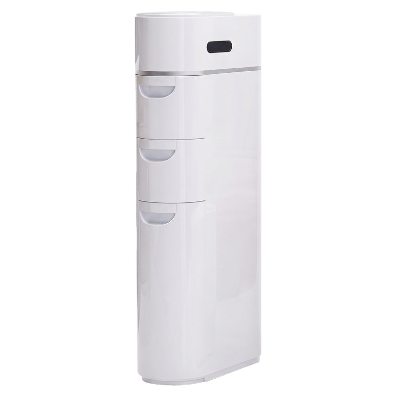 Narrow bathroom drawer cabinet, PP plastic