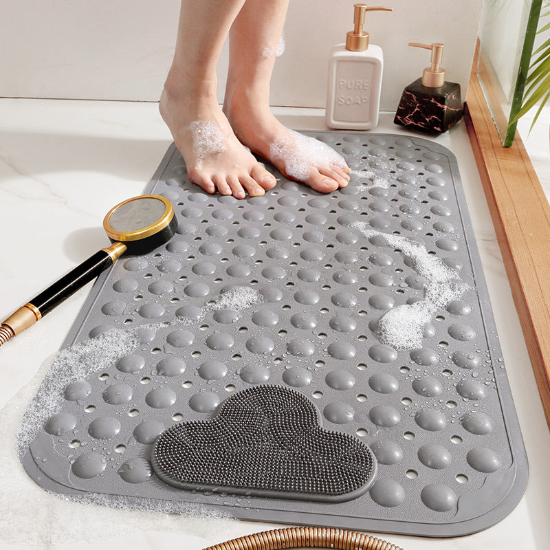 Bathroom mat with slip protection and water storage