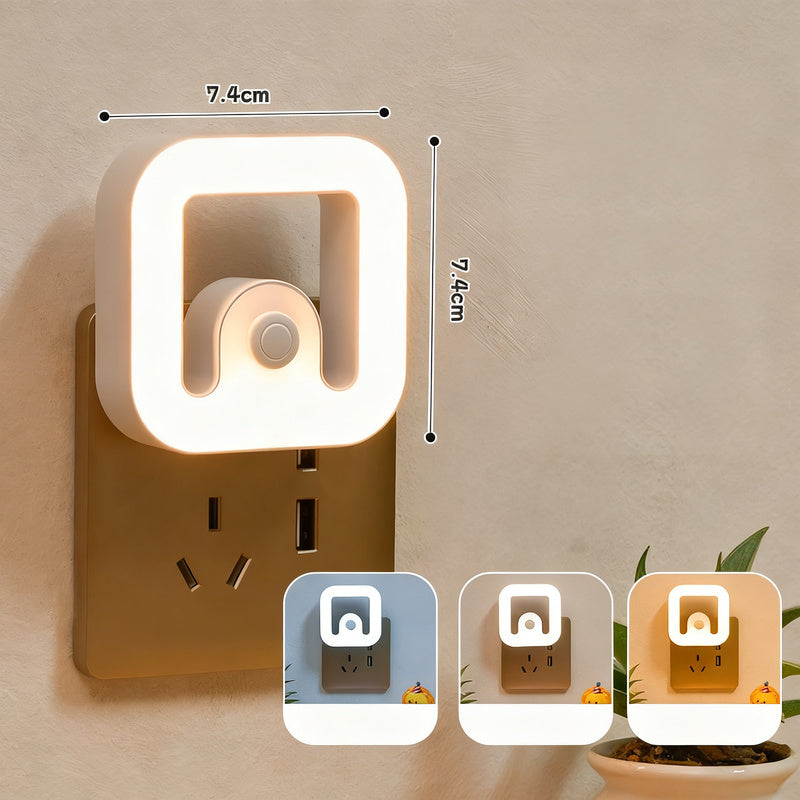 LED night light with 3-level brightness control