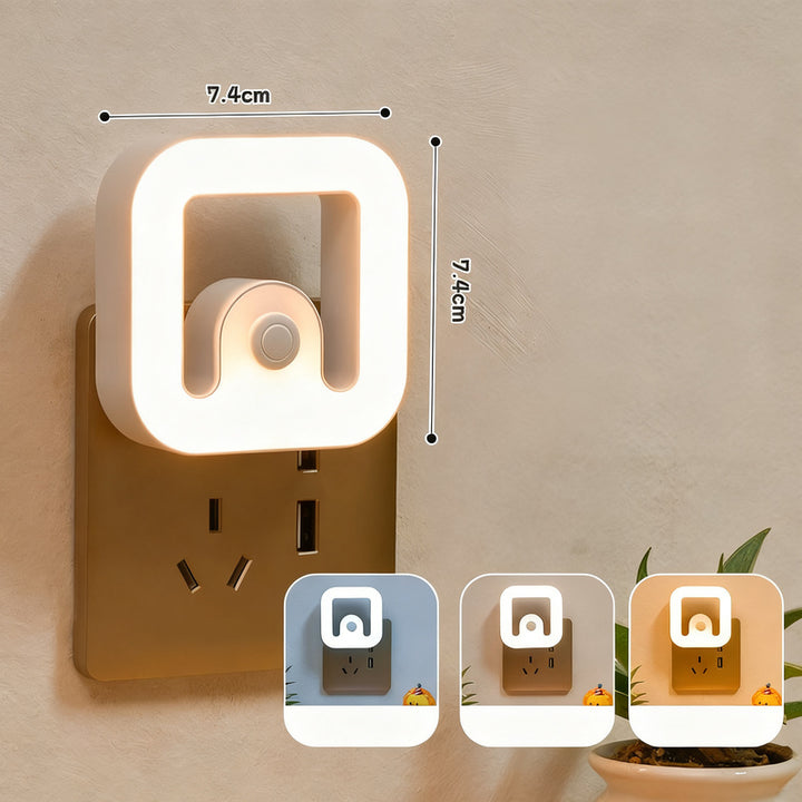 LED night light with 3-level brightness control