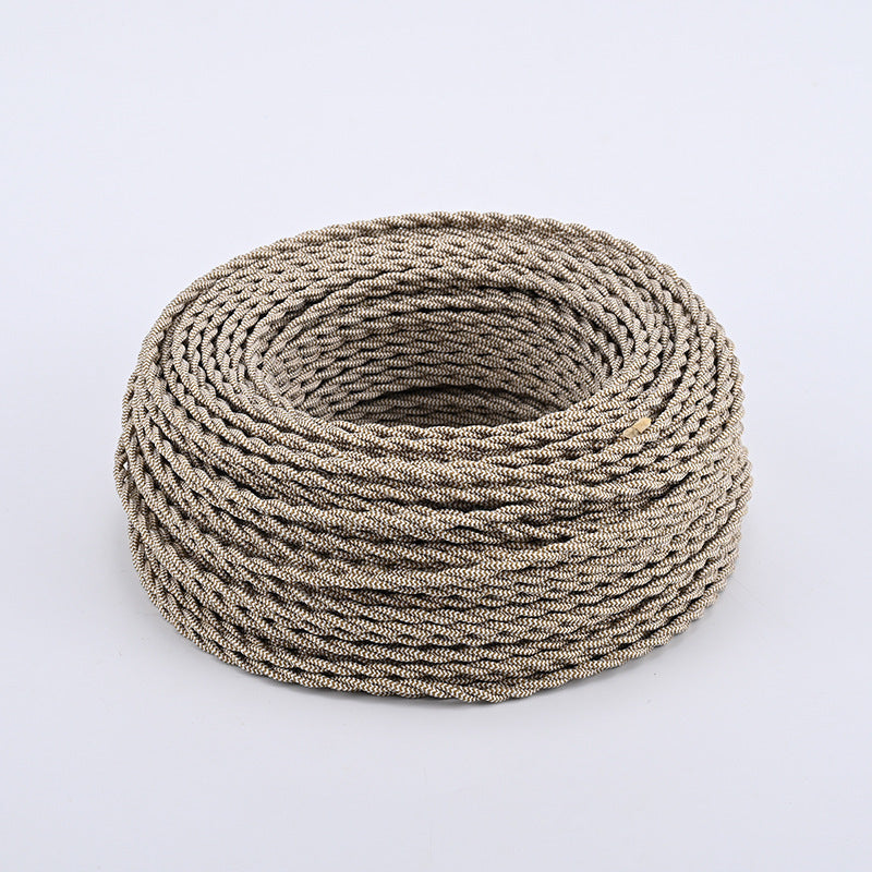 Textile-encased power cable 2×0.75 mm²